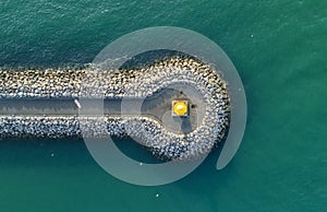 High angle view of a lighthouse