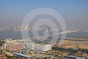 High angle view of the Macao skyline
