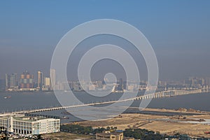 High angle view of the Macao skyline