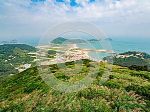 High angle view of the Matsu Beigan Airport