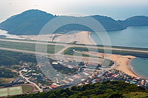 High angle view of the Matsu Beigan Airport