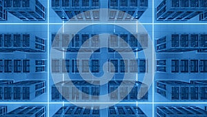 Data Center Server Room Blue Network Infrastructure, Cloud Computing