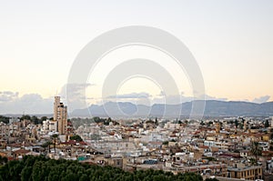 High angle view at Nicosia city.