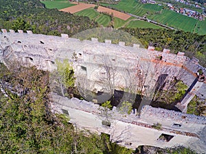 High Angle View from an old Castle Ruin