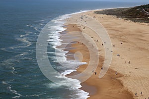 High angle view of people at beach photo