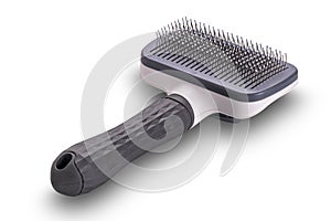 High angle view of pet slicker brush