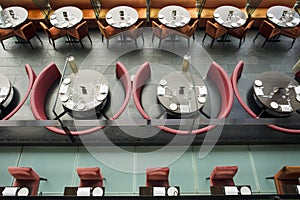 High angle view of a restaurant