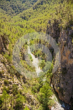 High angle view of a river untouched in nature