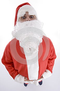 High angle view of santa clause