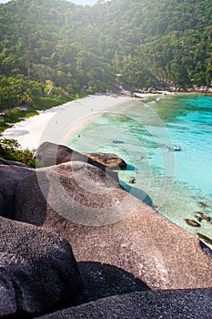 High angle view of Similan Island on sunny summer