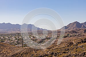 High angle view of some residence from the Amargosa Trail