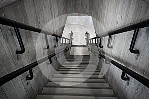 High angle view of a staircase