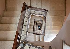 High angle view of staircases