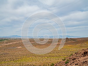 High angle view of the strip skyline from Las Vegas Wash trail