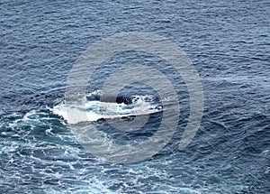 High angle view of a undercurrent wave in the ocean