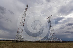 high antenna in the landscape