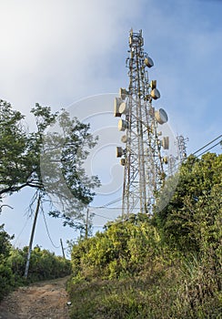 High antenna at the military base