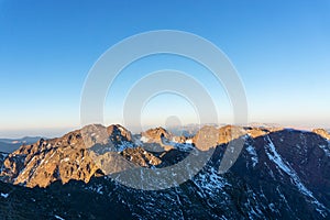 High Atlas Mountains in Morocco.  Road to Toubkal in Toubkal National Park