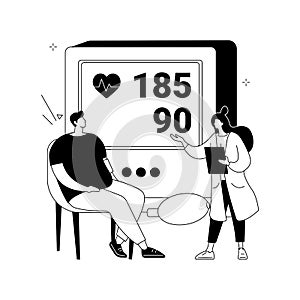 High blood pressure abstract concept vector illustration photo