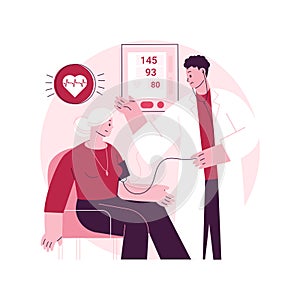 High blood pressure abstract concept vector illustration. photo