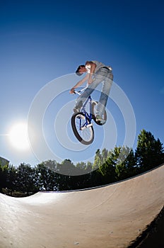 High BMX jump