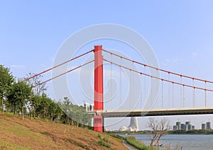 High bridge pier of the Liangqing bridge, adobe rgb