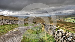 High Cam Road near Wether Fell - Yorkshire Dales UK