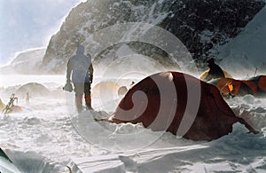 High camp on the Khan-Tengri