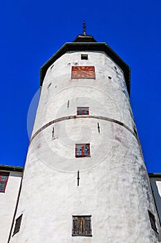 High Castle tower with a clock