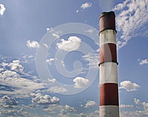 High chimney in a thermal power plant