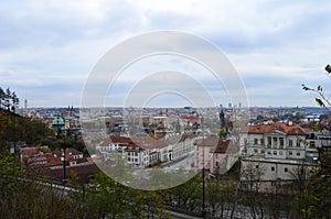 High City View from Letna Park in Prague, Czech Republic