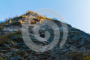 High cliff of rocky mountain