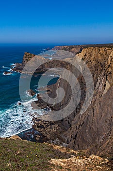 High cliffs panorama