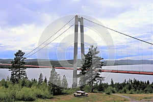 High Coast Bridge over ÃÂ ngermanÃÂ¤lven photo