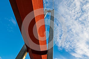 High coast bridge vasternorrland from below