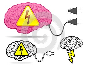 High coltage brain collection with connector plug