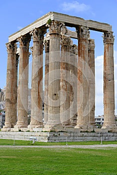 High columns of Zeus temple in Athens