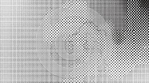 Black and White Halftone Dot Pattern Background