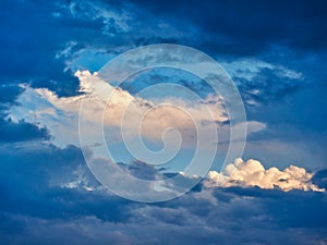 High Contrast Cloud Formation, Light and Dark Clouds