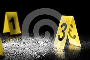 High contrast image of a crime scene