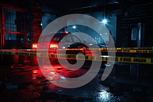 high contrast image of a crime scene