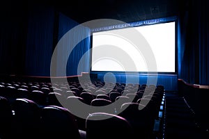 High contrast image of movie theater screen