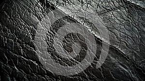 High-Contrast Luxurious Black Leather Texture