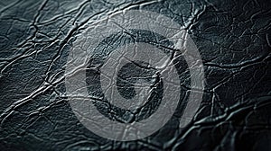 High-Contrast Luxurious Black Leather Texture