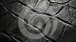 High-Contrast Luxurious Black Leather Texture