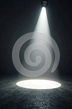 High contrast studio light illuminates empty interior, dramatic shadows , empty, art, powerful