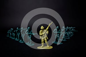 High Contrast Toy Soldiers Close up