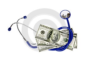 High Cost Of Health Care With Stethoscope