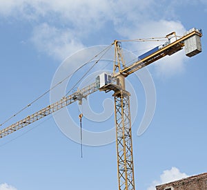 High crane on a building site