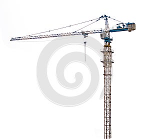 High crane isolated on white